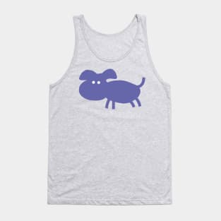 Mysterious Periwinkle Blue Chonk Puppy Dog Tank Top